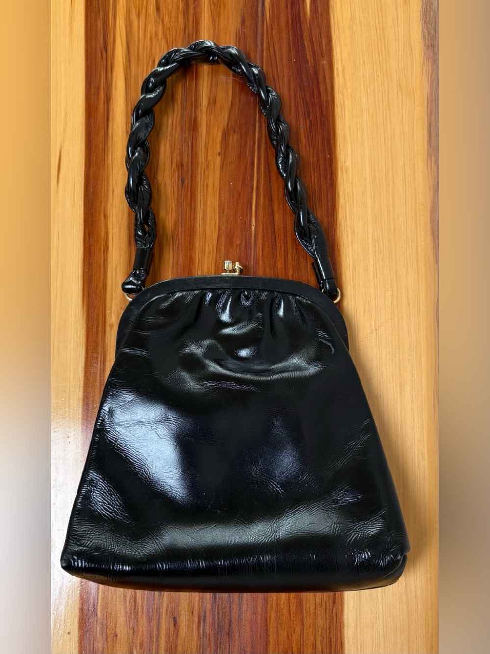 Vintage Jane Shilton Purse of England, Black Leather